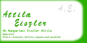 attila eiszler business card